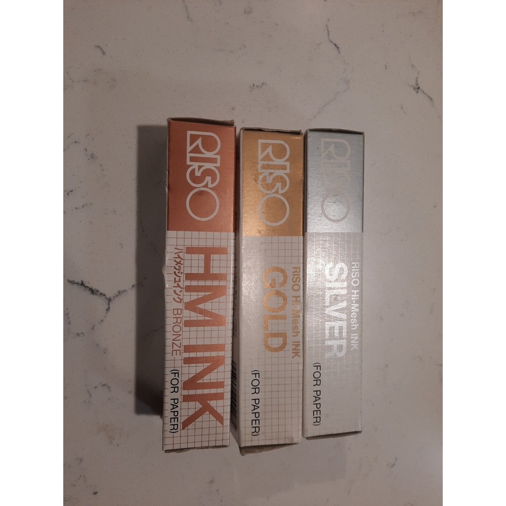 New Riso Print Gocco Color Hi Mesh Ink For Paper - Silver, Gold, Bronze